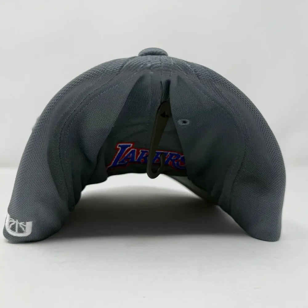 LA Lakers NBA USA Ultra Game Gray Hat American Flag Logo Adjustable Cap NWT